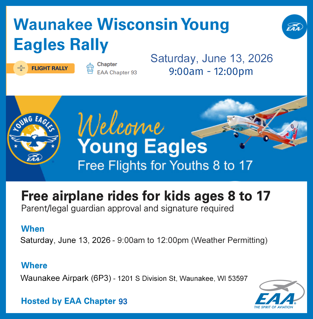 EAA Young Eagles Waunakee WI - June 13 2026