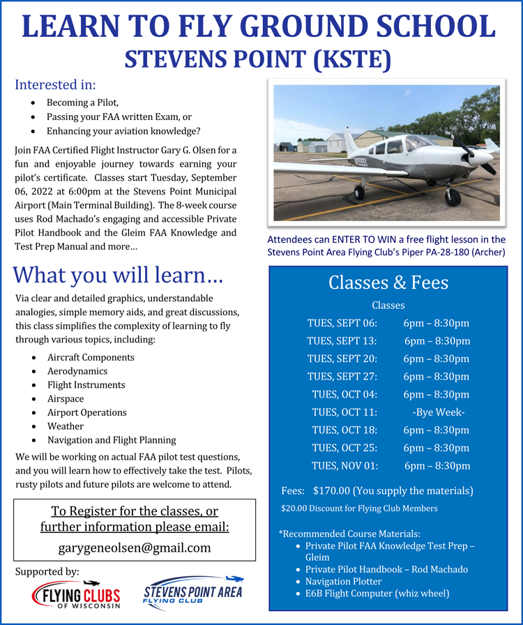 Stevens Point Airport - Ground School - Fall 2022_web